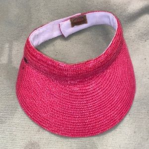 Pink Straw Visor